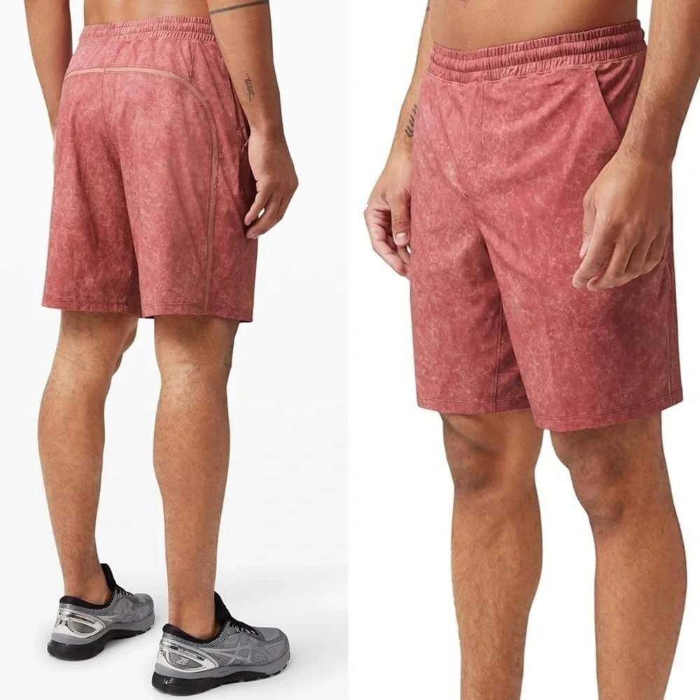 Lululemon Pace Breaker Lined Short 9" Mens Red Heather Training Gym Shorts